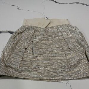 Chic Silver and Cream Mini Skirt